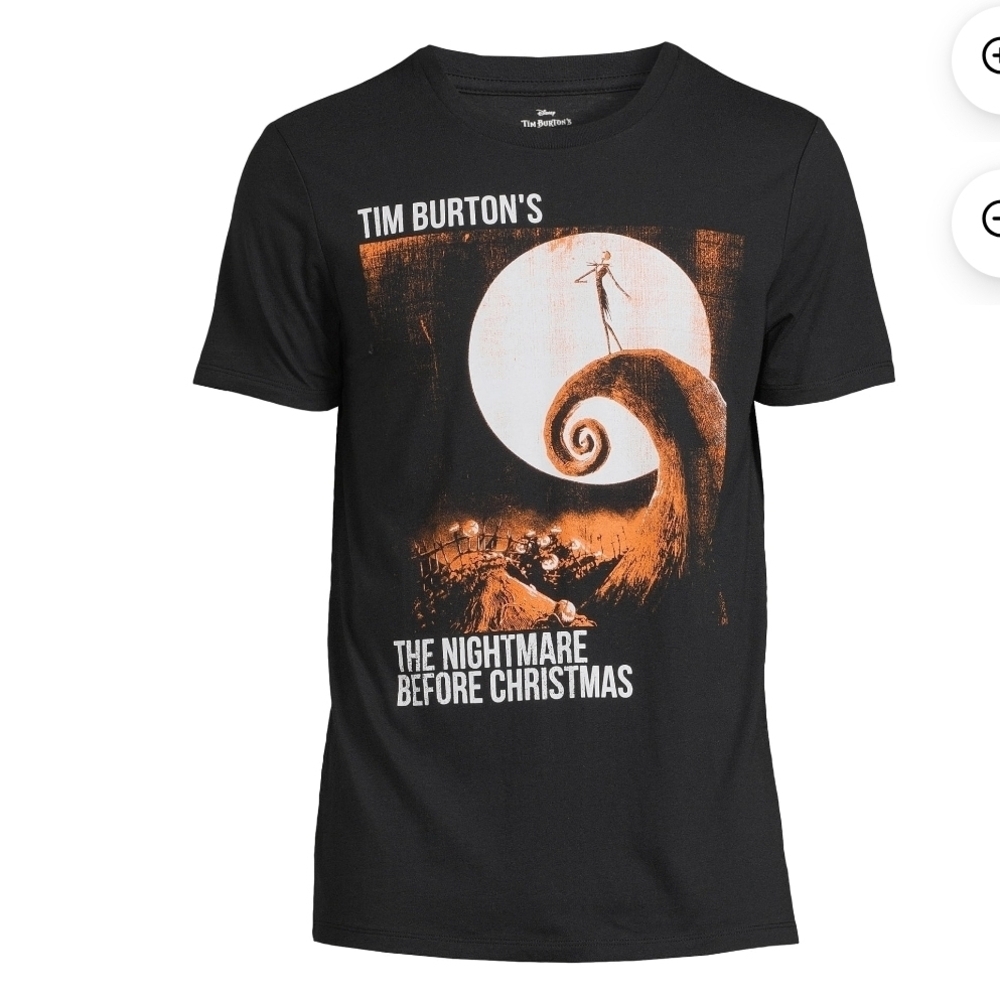 Disney NEW Nightmare Before Christmas Jack Skellington Graphic Tee Black  - XL